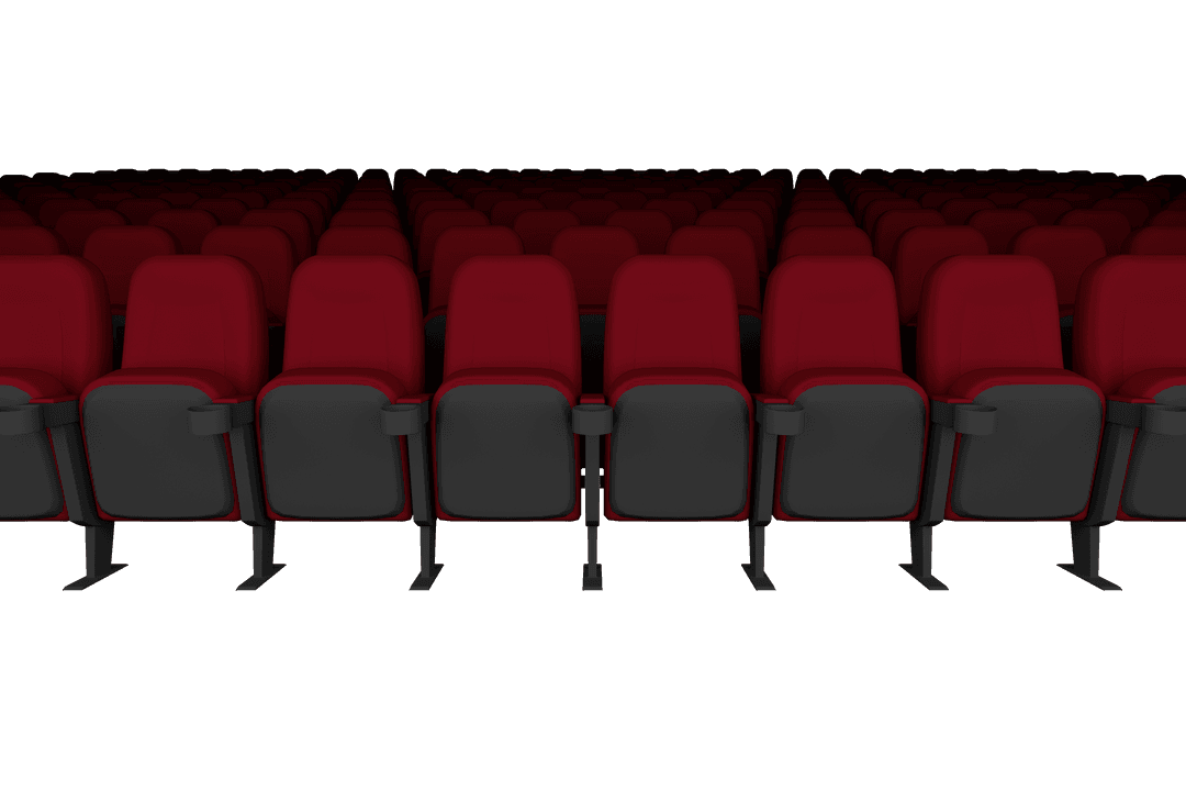 Transparent Red Theater Chairs Digital Illustration
