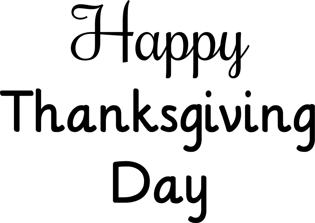 Transparent Thanksgiving Celebration Handwritten Text