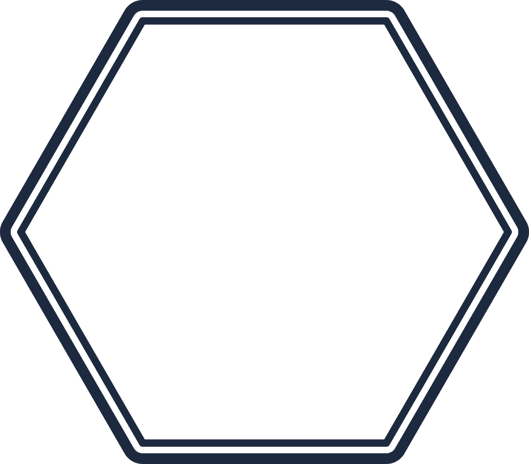 Hexagonal Black Frame on Transparent Background Mockup