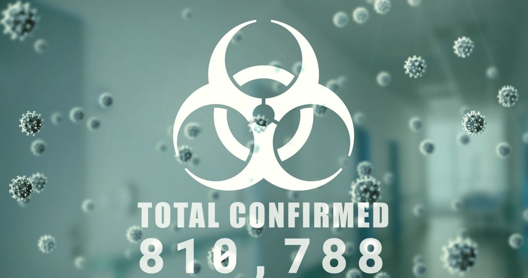 Covid-19 Pandemic Concept with Virus Symbol and Statistics