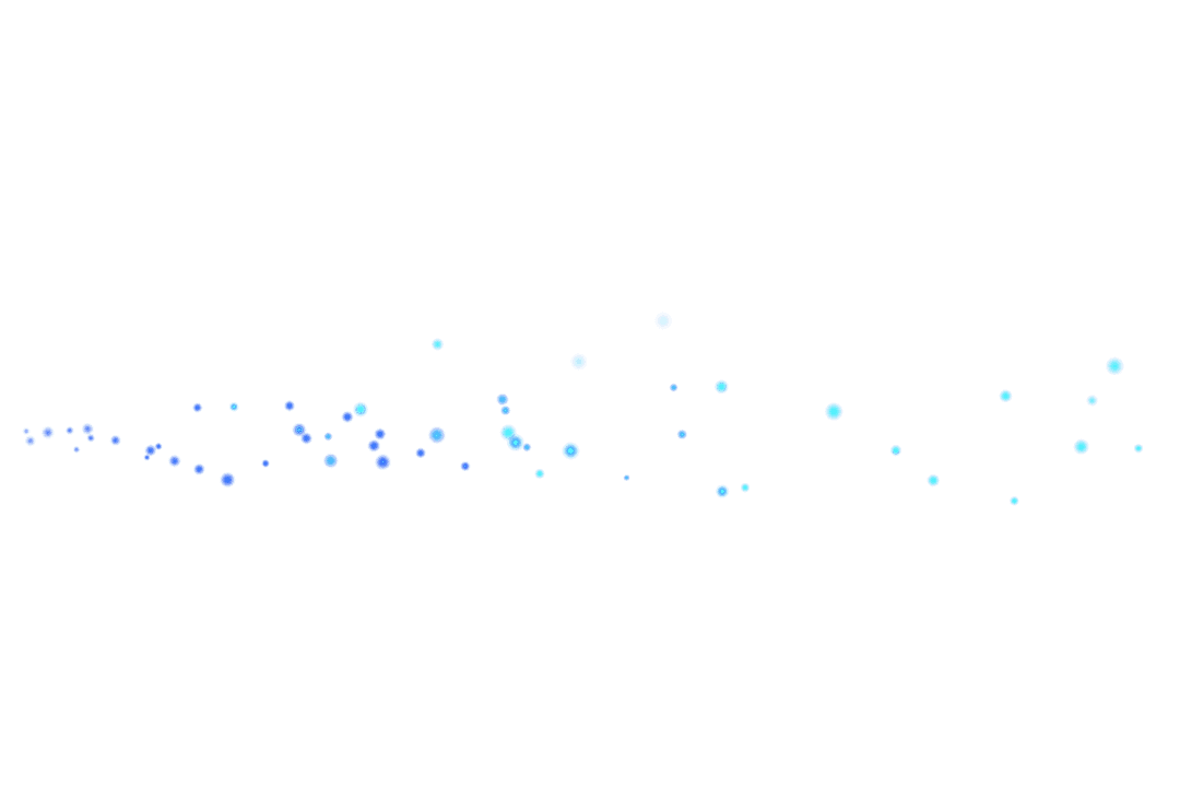 Blue Abstract Dotted Shape on Transparent Background