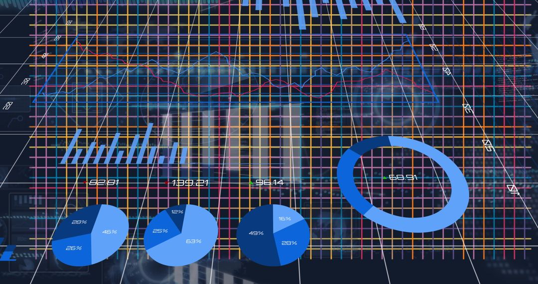 Colorful Digital Data Visualization with Infographics