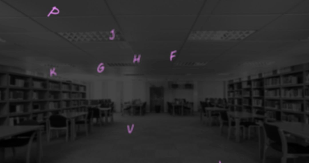 Floating Alphabets in Empty Classroom Environment