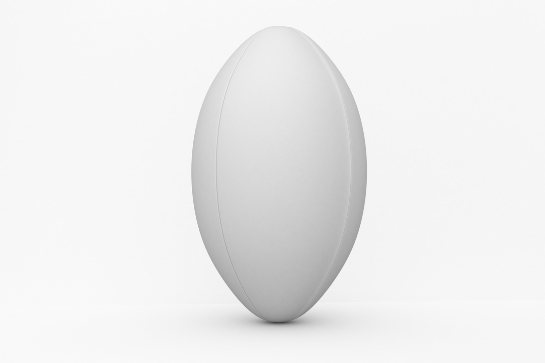 White Rugby Ball on Transparent Background for Sport Design - Download Free Stock Images Pikwizard.com