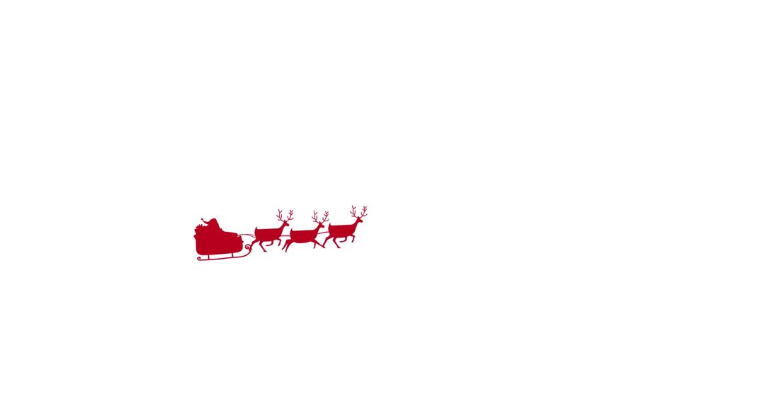 Santa Conveyance Silhouette Reindeer Sleigh on White - Free Images, Stock Photos and Pictures on Pikwizard.com