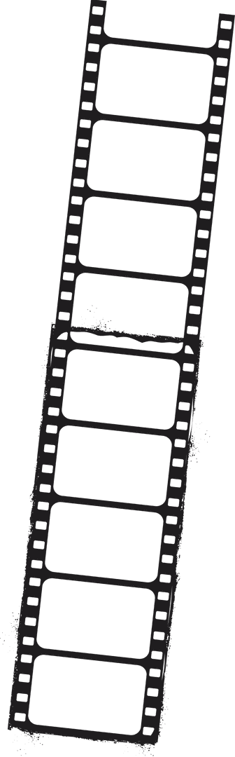 Transparent Classic Film Strip with Worn Edges