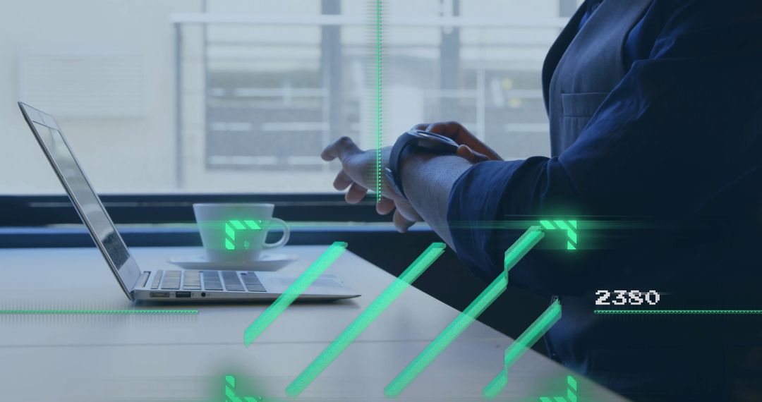 Professional Checking Smartwatch with Futuristic Interface