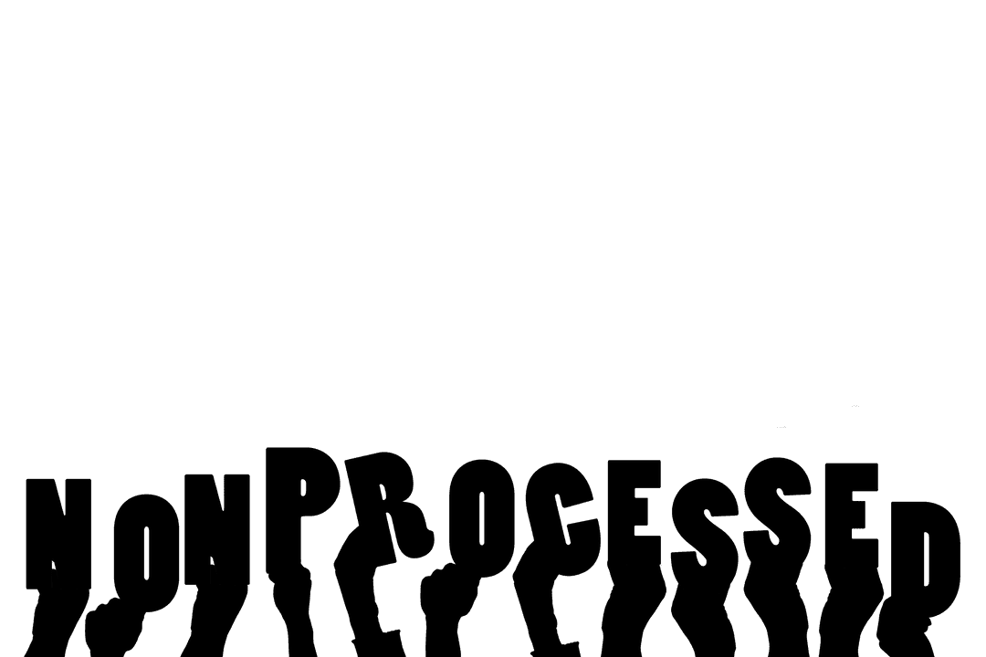 Digital Hands Holding Raw Text on Transparent Background