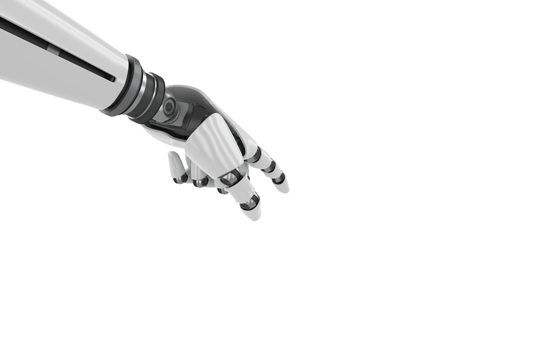 white robotic arm pointing on transparent background features - Download Free Stock Images Pikwizard.com