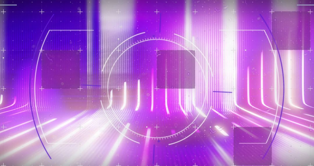 Futuristic Digital Overlay with Purple Glowing Hues