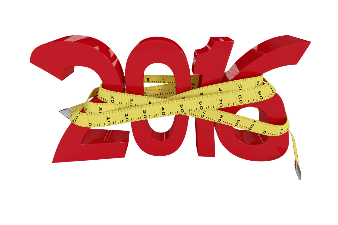 Transparent Illustration of Measure Tape Wrapped Around 2016 Text - Download Free Stock Images Pikwizard.com