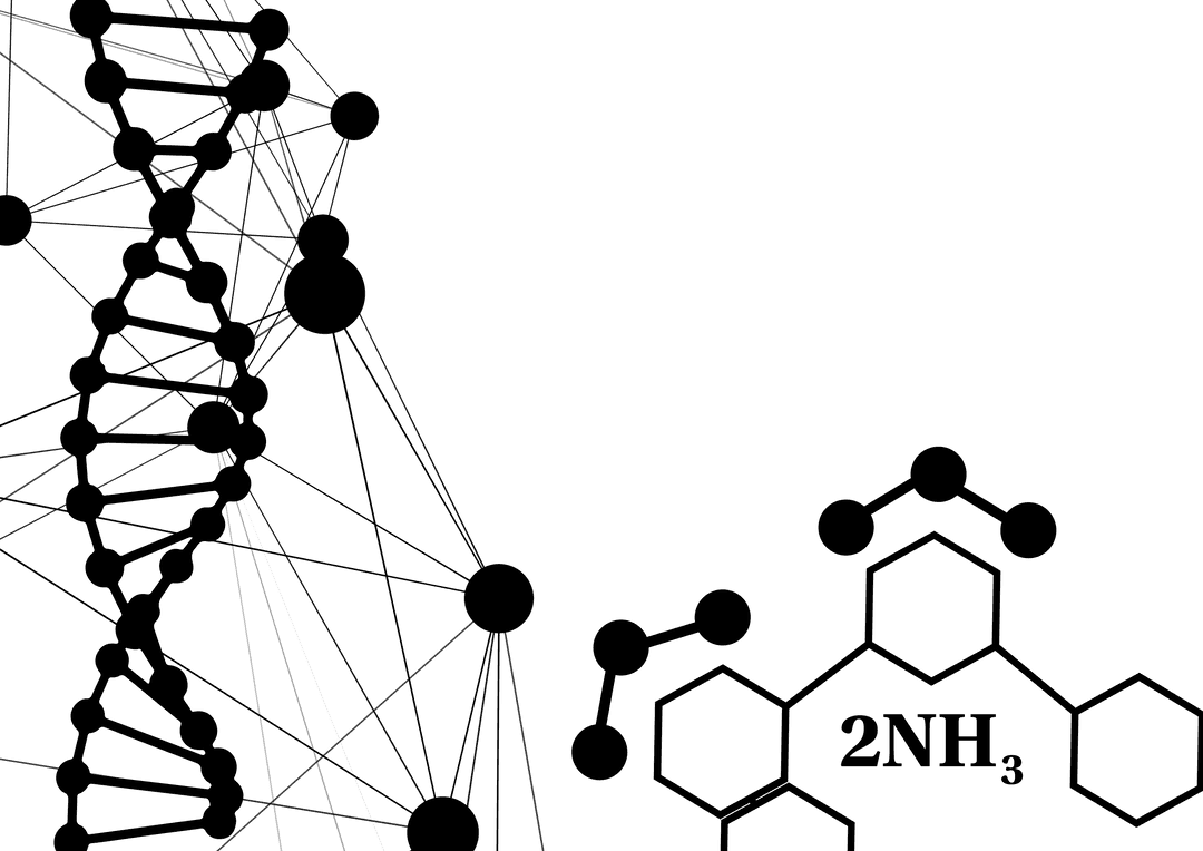 Transparent DNA Helix Stock Illustration for Scientific Use