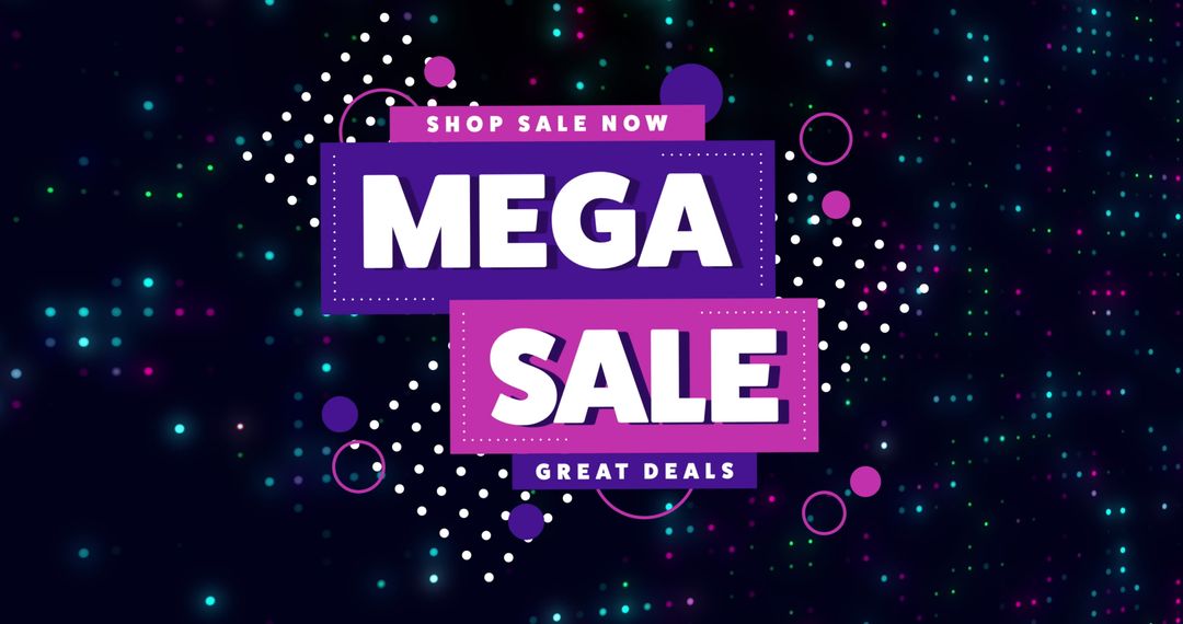 Bright Dynamic Mega Sale Promotion Background Design