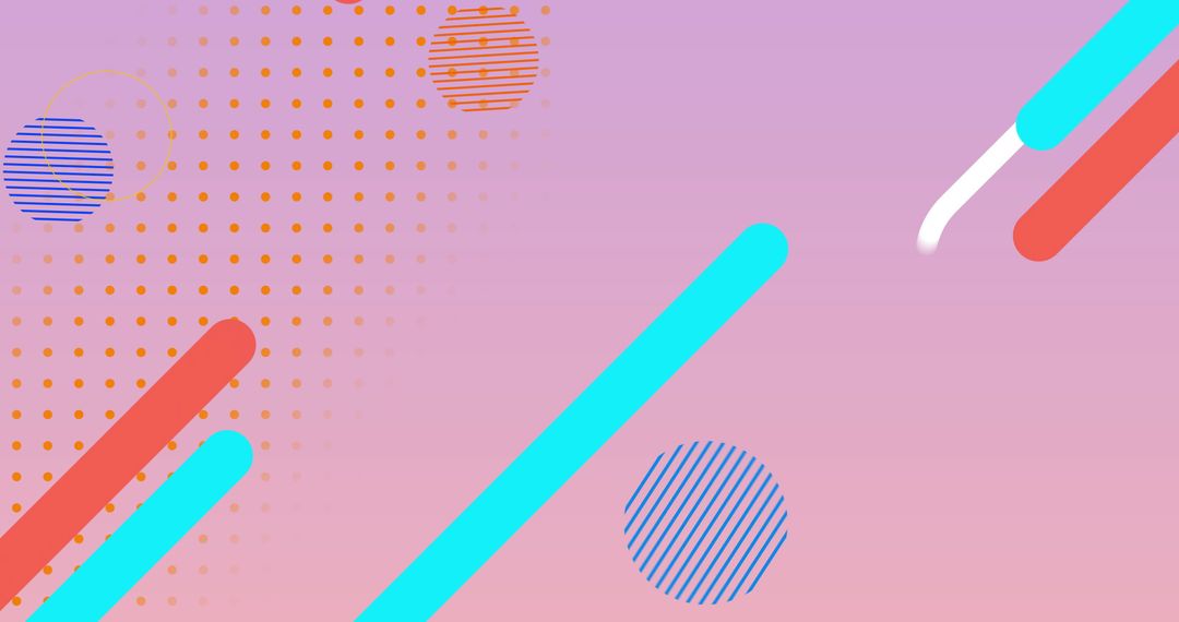 Dynamic Abstract Shapes on Gradient Pink Background