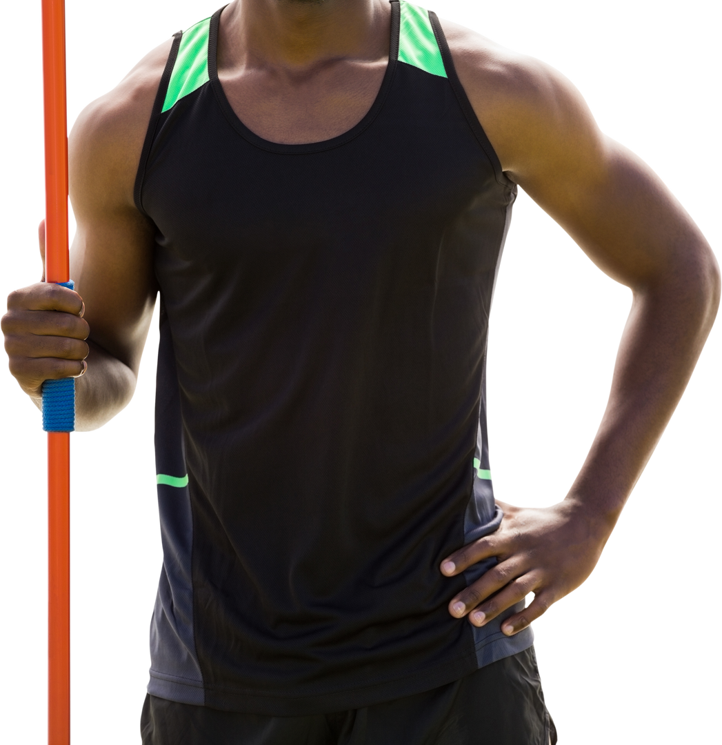 Athletic Javelin Vaulter Holding Spear on Transparent Background - Download Free Stock Images Pikwizard.com