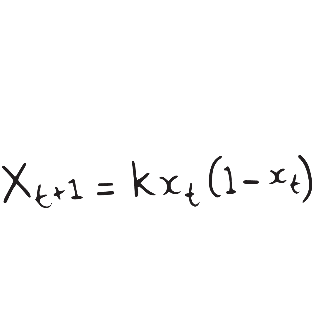 Transparent Equation: Logistic Map Mathematic Formula Illustration