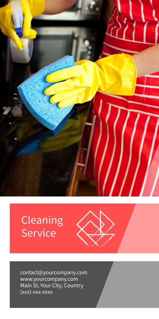 Professional Cleaning Services Ad with Scrubbing Sponge Detailing - Download Free Stock Templates Pikwizard.com