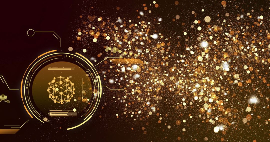 Digital data processing and ai connections visualization