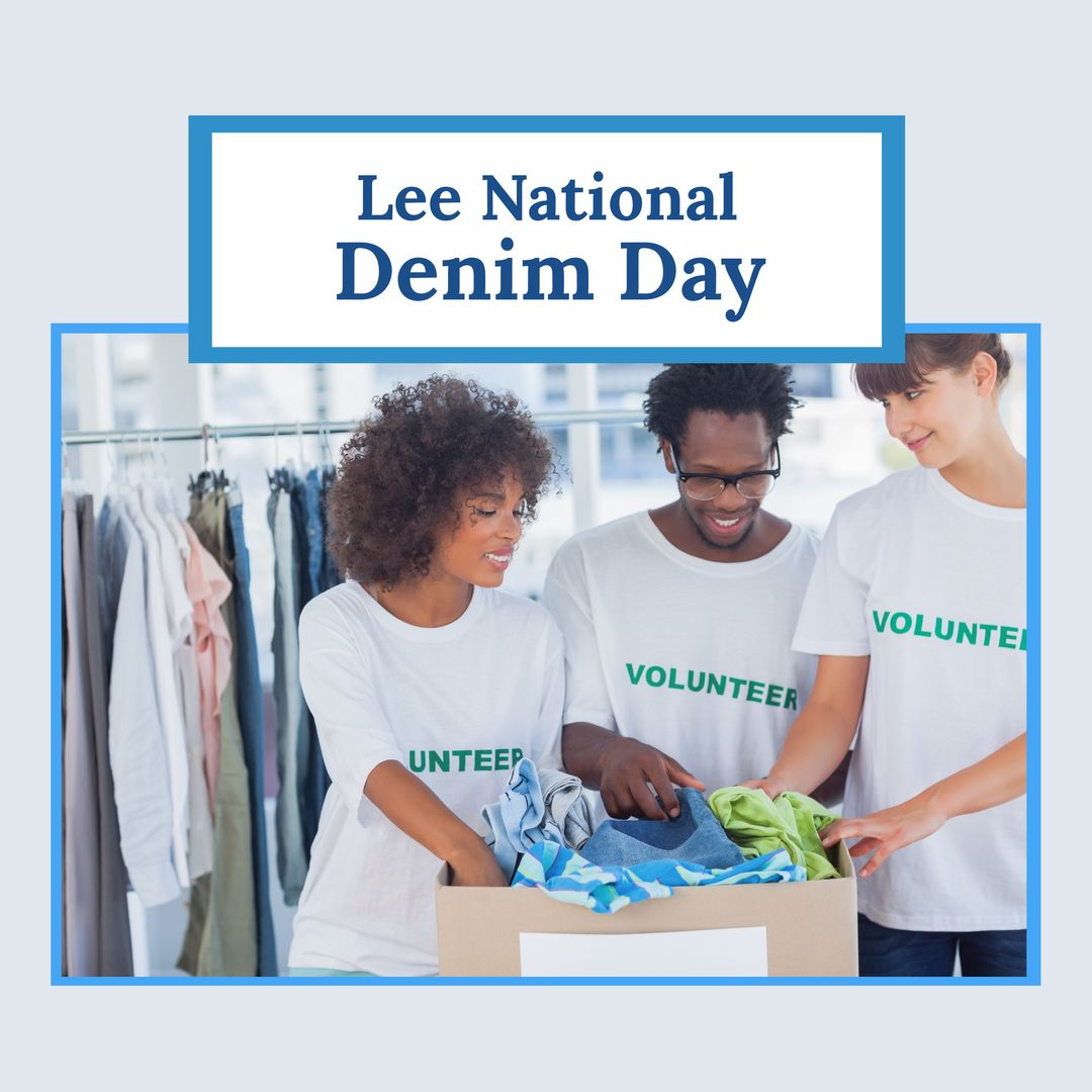 Diverse Volunteers Organizing Donations for Lee National Denim Day - Download Free Stock Templates Pikwizard.com