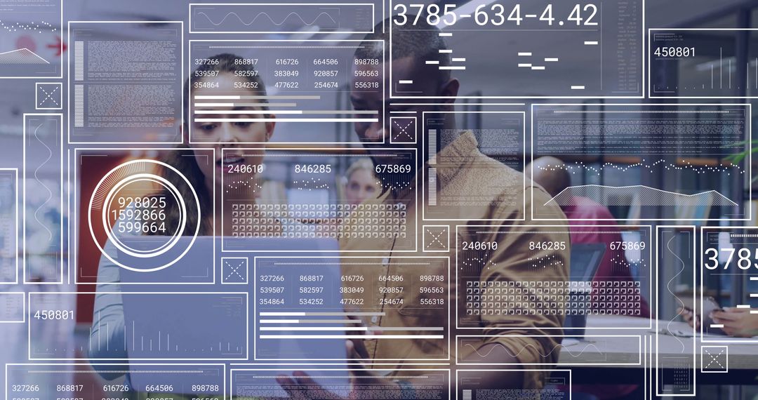 Diverse Business Team Analyzing Data in Modern Office Workspace