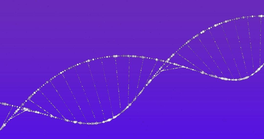Animated DNA Helix Spinning in Blue Gradient Background