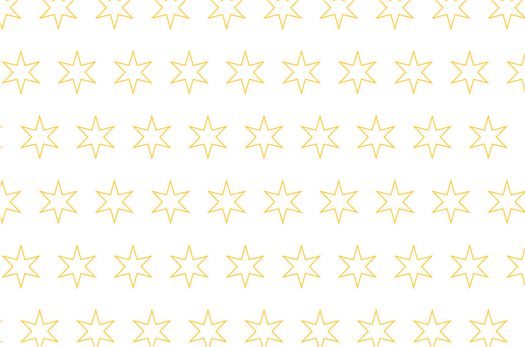 Yellow Star Pattern on Transparent Background Ideal for Designs