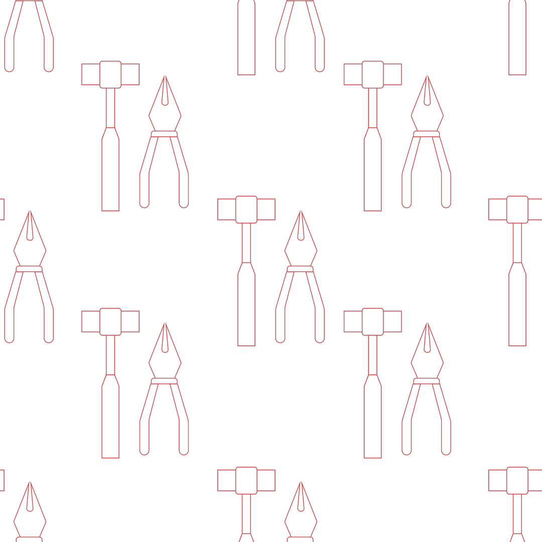 Transparent Background Pattern of Tools for Repair and Renovation