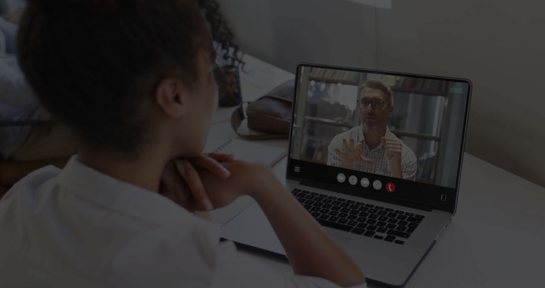 Woman Engaging in Video Call for Professional Communication
