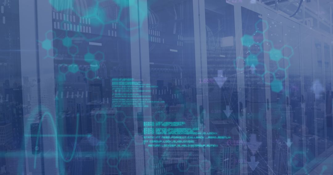 Digital Technology Interface with Data Processing and Servers