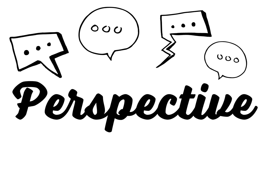 Transparent Perspective Text with Speech Bubbles Illustration