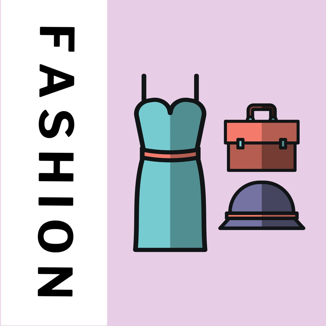 Fashion Diversity Represented by Dress, Briefcase, and Hat