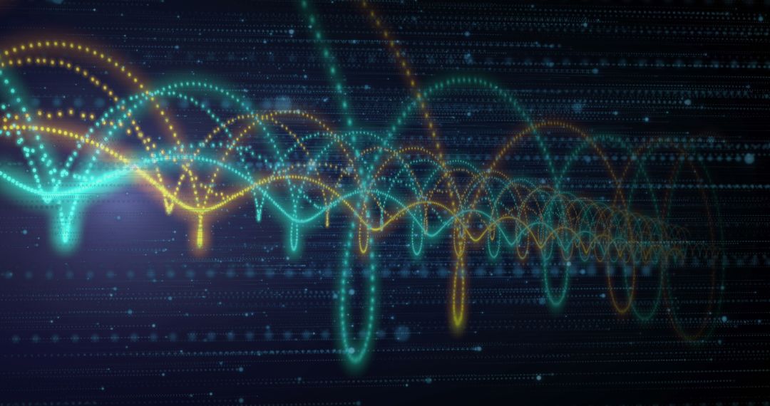 Digital Network Connections and Data Processing Illustrative Graphic