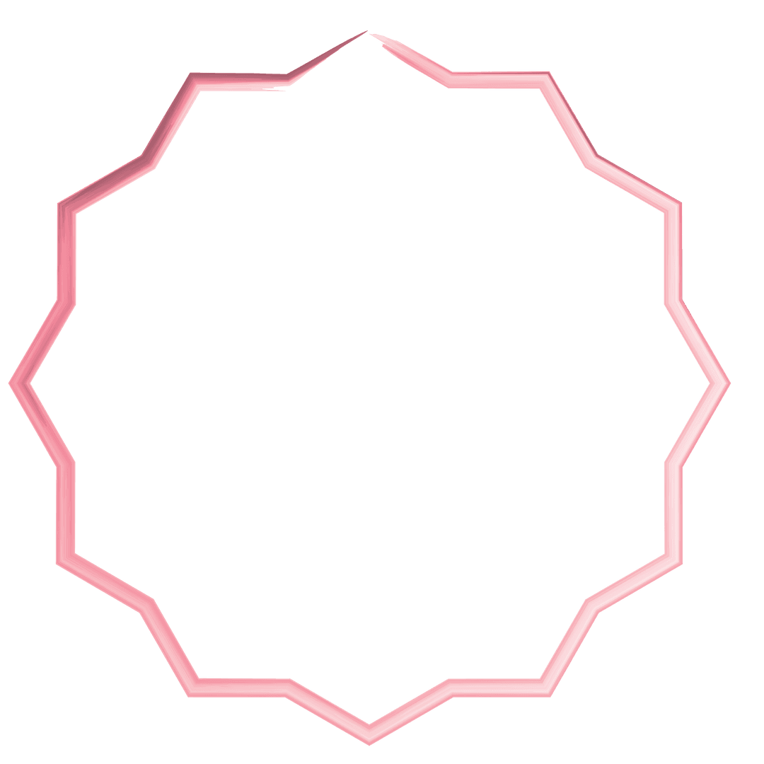 Abstract Pastel Pink Star Shape on Transparent Background