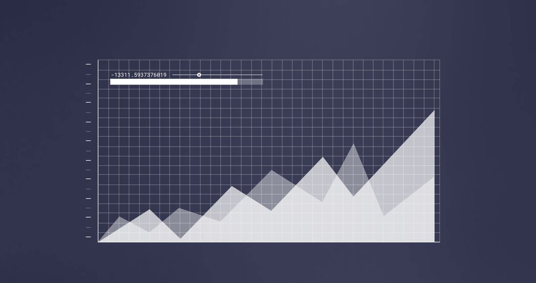 Financial Data Analysis with Graph on Black Background