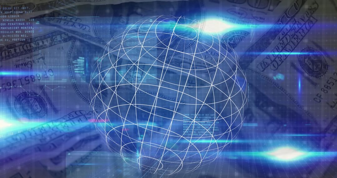 Digital Finance Concept with Global Data Interface