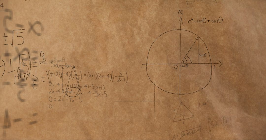 Mathematical Equations and Graphs on Textured Brown Surface - Free Images, Stock Photos and Pictures on Pikwizard.com