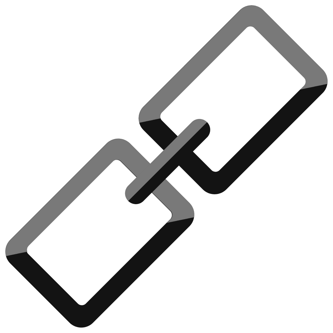 Black Chain Illustration on Transparent Background