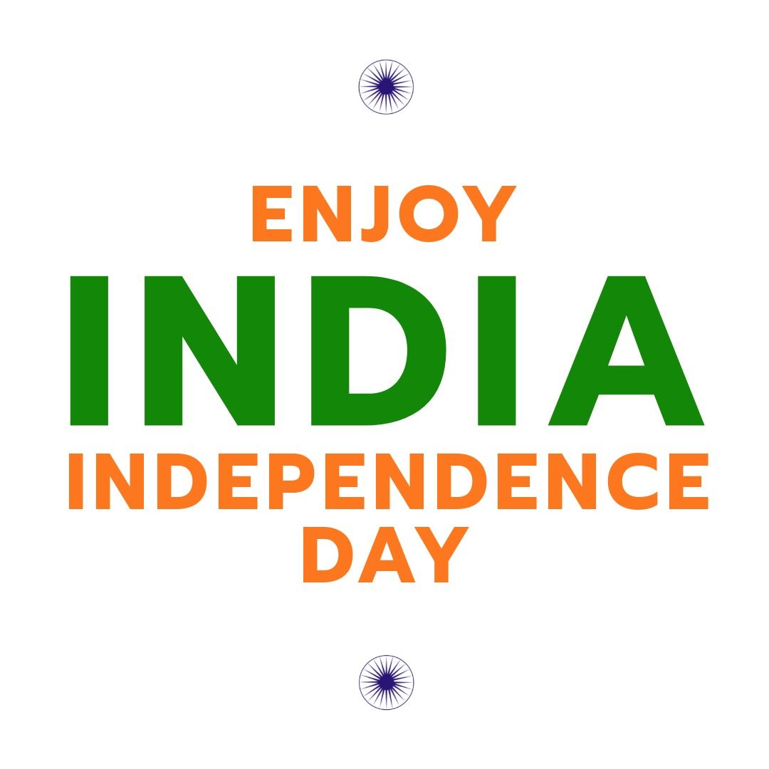 Celebrate India Independence Day with Ashoka Chakras and Vibrant Text - Download Free Stock Templates Pikwizard.com