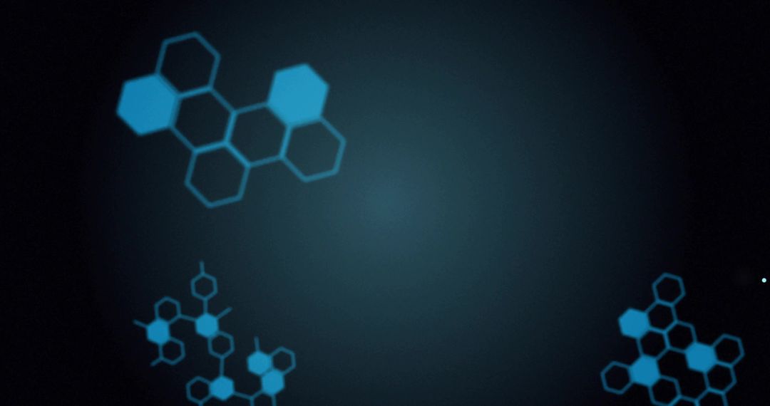 Cyan Hexagonal Network on Dark Radial Gradient Futuristic Honeycomb Tech Background