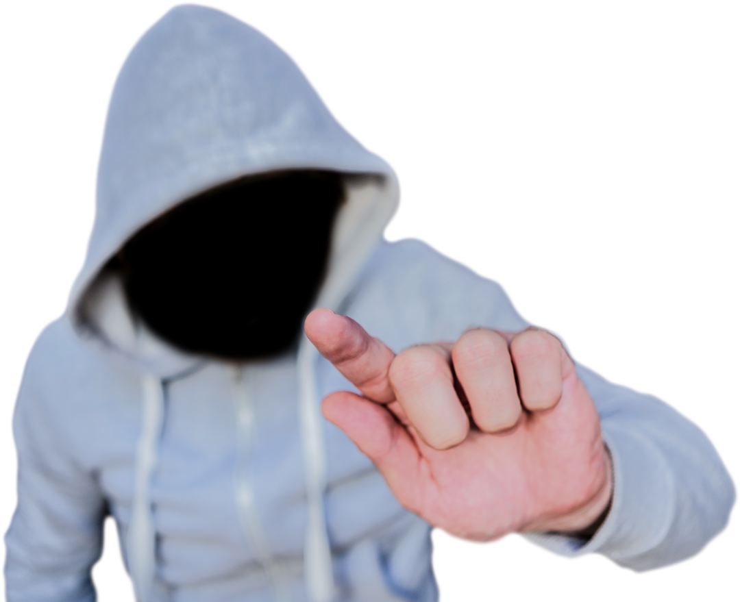 Person in Gray Hoodie with Pointing Finger, Transparent Background - Download Free Stock Images Pikwizard.com