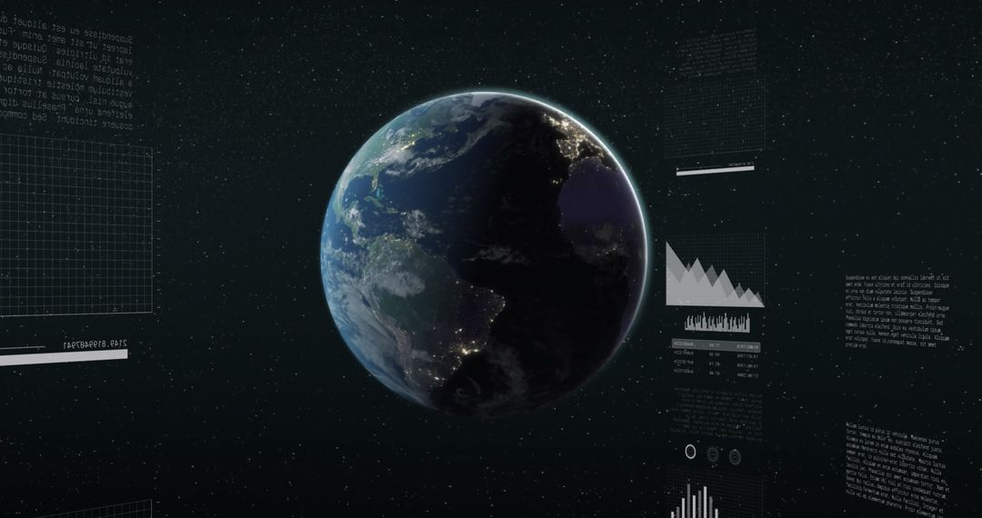 Global Visualization of Data Analytics Technology Revolving Earth