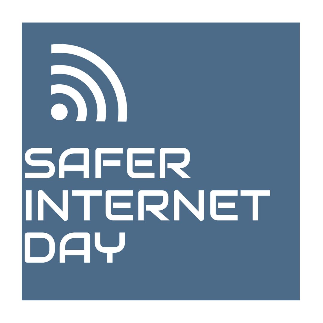 Safer Internet Day Logo with WiFi Icon in Blue Theme - Download Free Stock Templates Pikwizard.com