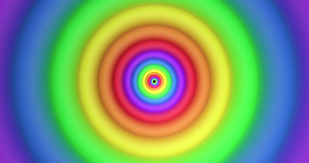 Vibrant Rainbow-Colored Abstract Circles