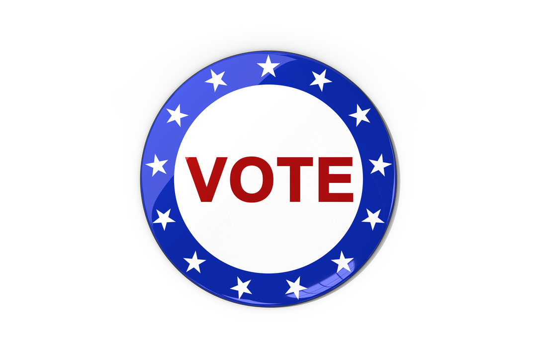 Vote Text on Transparent Badge with Blue and White Stars Design - Download Free Stock Images Pikwizard.com