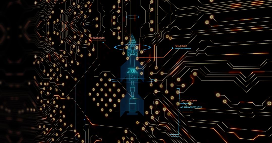 futuristic data processing on circuit board interface - Free Images, Stock Photos and Pictures on Pikwizard.com