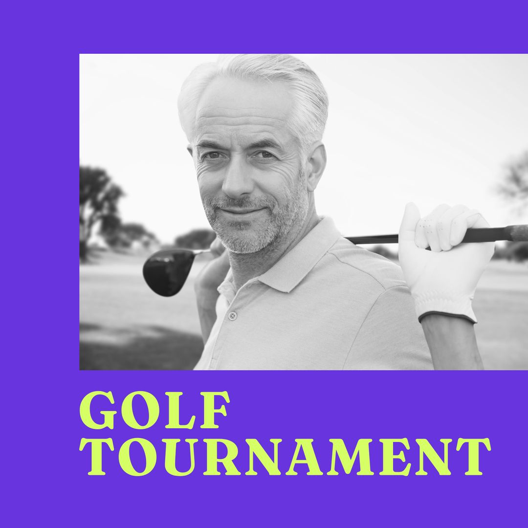 Senior Male Golfer Participates in Golf Tournament - Download Free Stock Templates Pikwizard.com