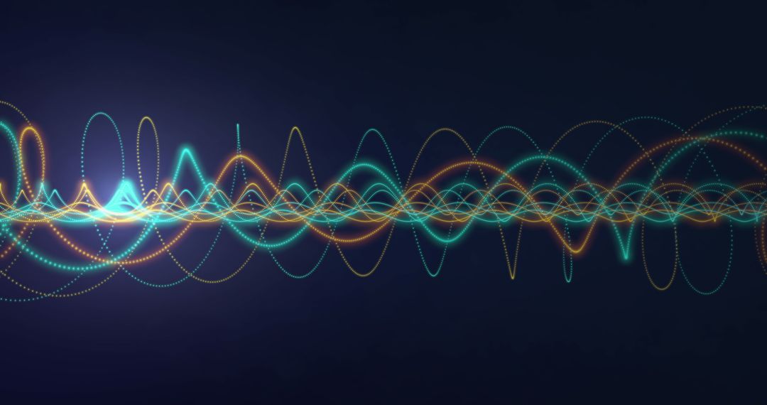 Colorful Digital Waveform Represents Global Connections