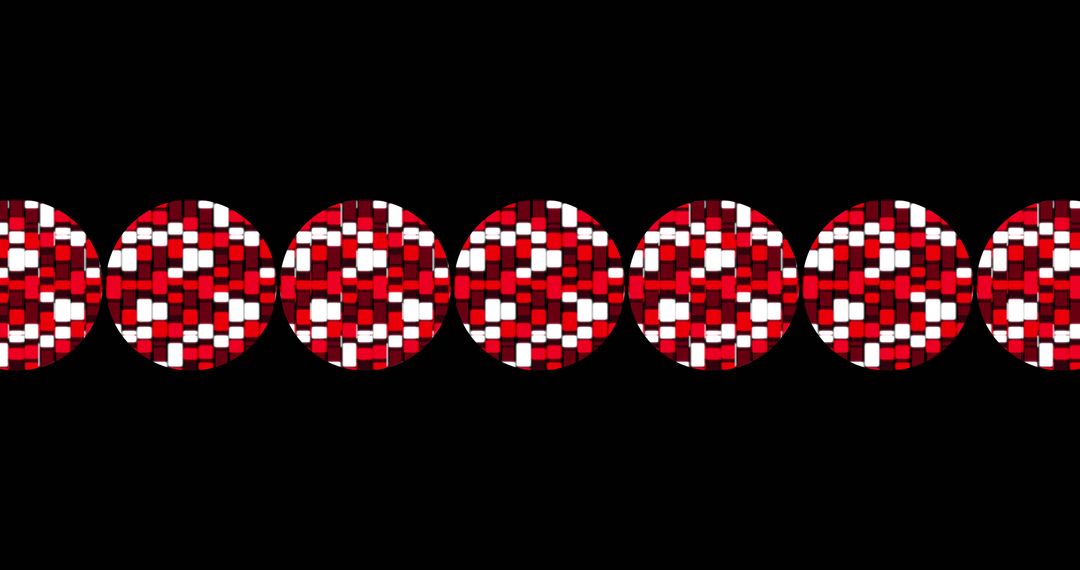 Vivid Abstract Circles on a Black Background