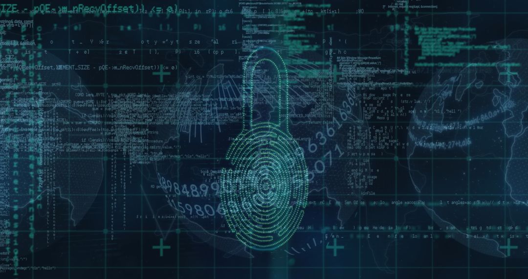 Digital Lock with Binary Codes and Thermography Overlay Illustrates Cybersecurity