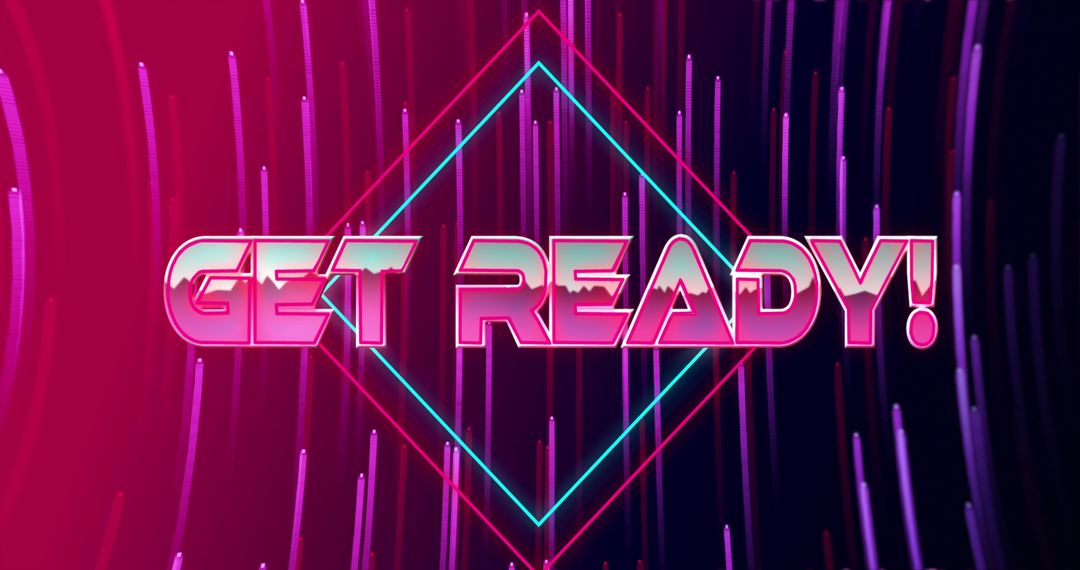 Get Ready Neon Text with Dynamic Light Trails